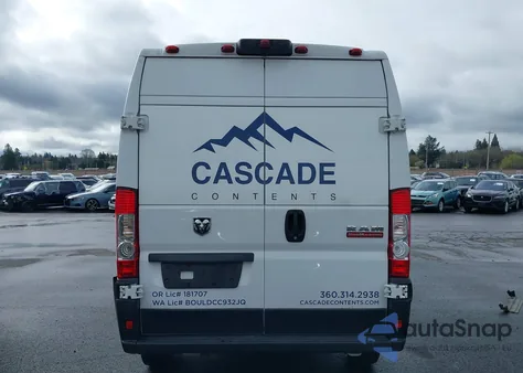 2021 Ram Promaster 2500 High Roof 159 Wb z USA, uszkodzony, nr VIN 3C6LRVDG8ME513895